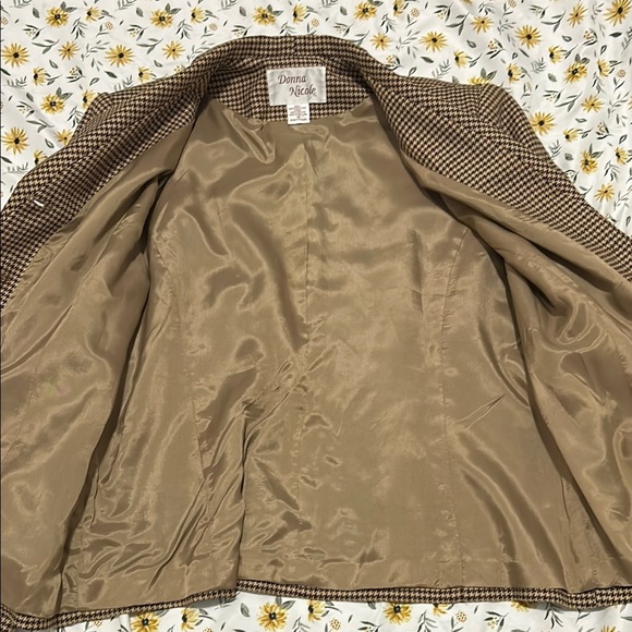 Donna Nicole Houndstooth Design Pure Wool Blazer - Picture 6 of 7